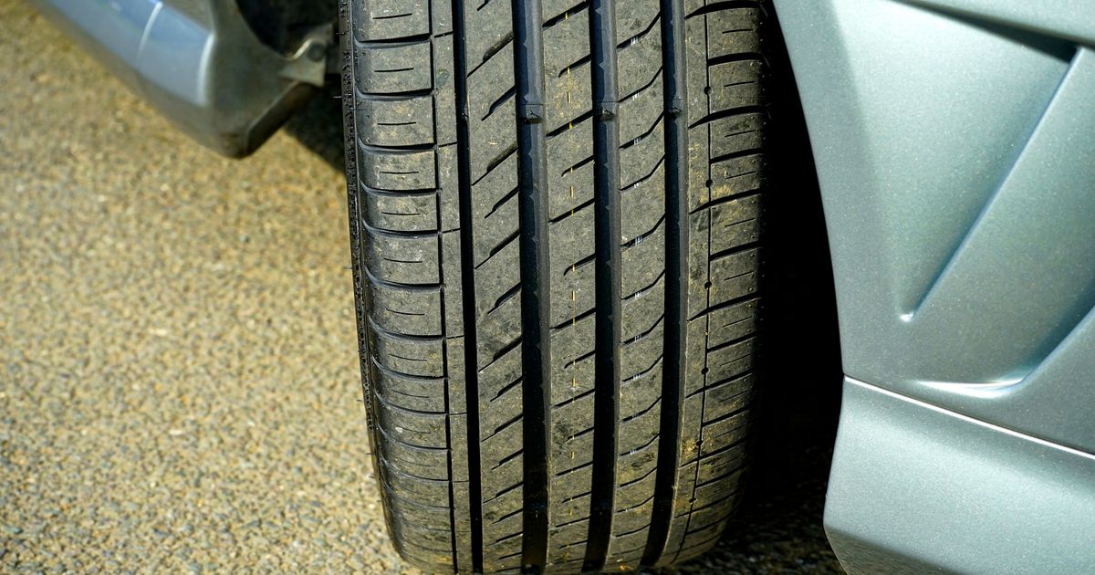 New tyres showing the DOT date code stamped into the sidewall